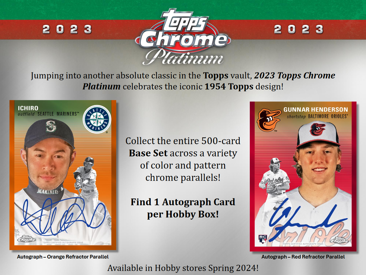 Topps Chrome Platinum Anniversary Baseball Hobby Box - 2023 Edition