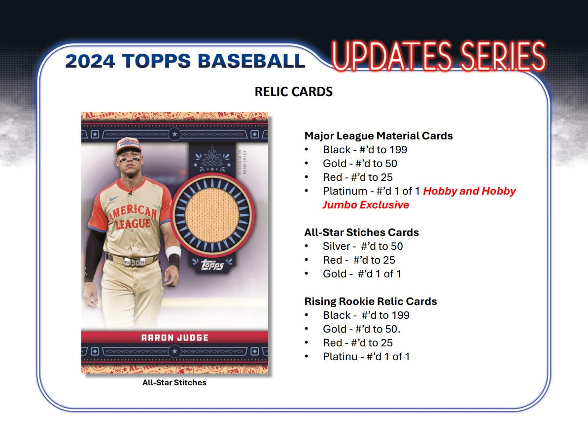 Topps 2024 Update Series Baseball Hobby Box
