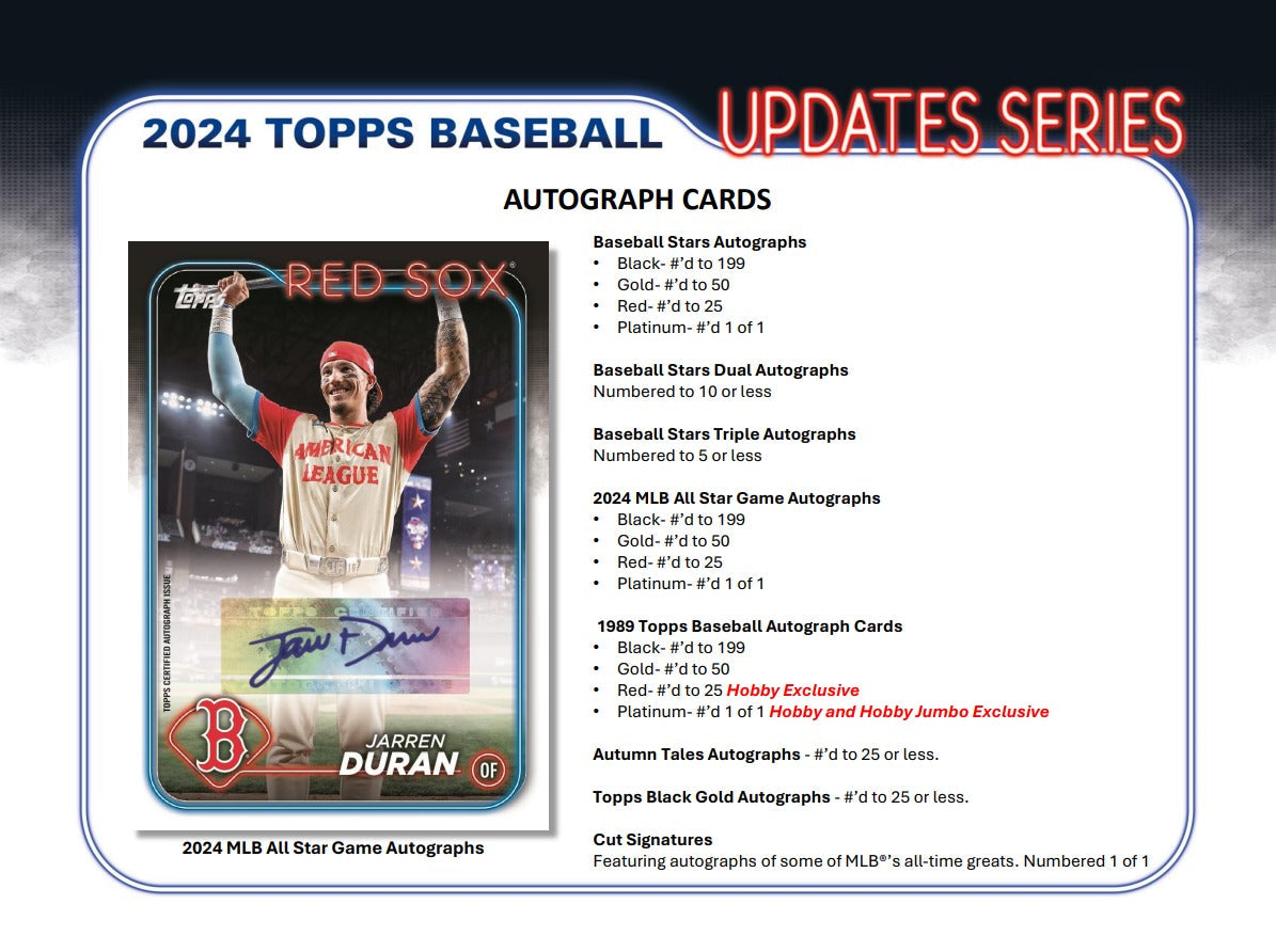 Topps 2024 Update Series Baseball Hobby Box