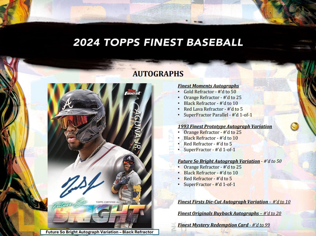 Topps Finest 2024 Baseball Hobby Box
