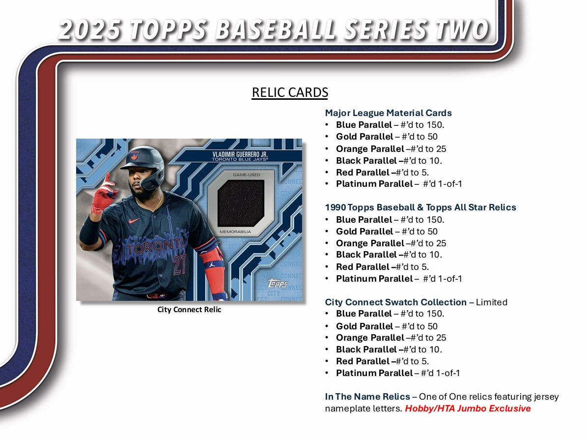 Topps 2025 Series 2 Baseball Jumbo Box