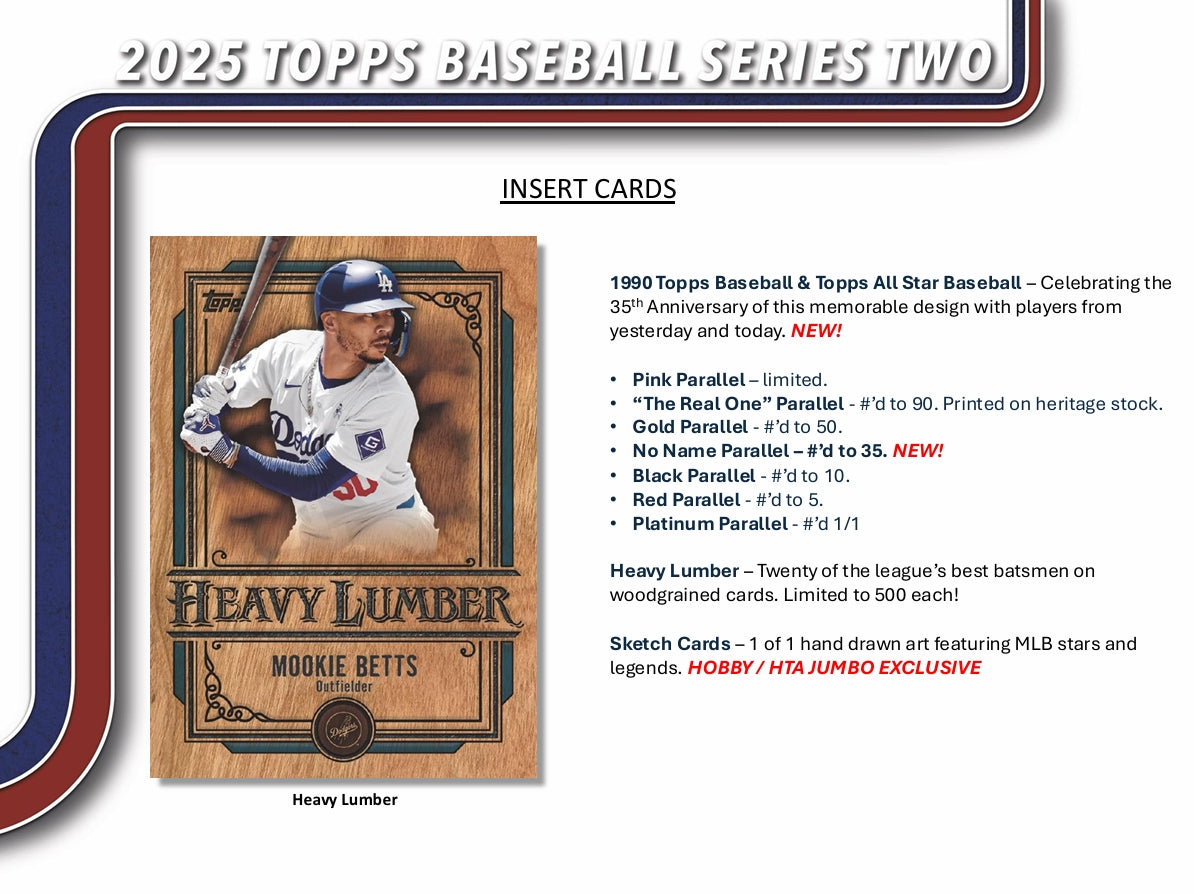 Topps 2025 Series 2 Baseball Jumbo Box
