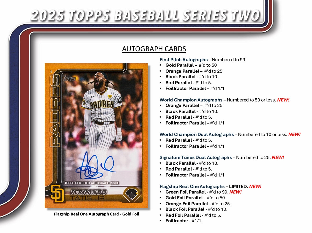 Topps 2025 Series 2 Baseball Hobby Box - Collectible Trading Cards