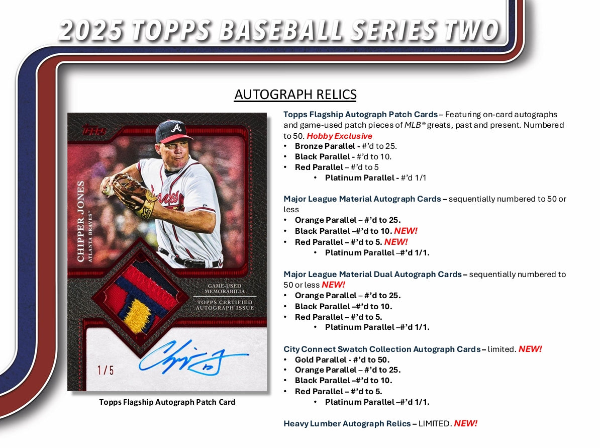 Topps 2025 Series 2 Baseball Hobby Box - Collectible Trading Cards