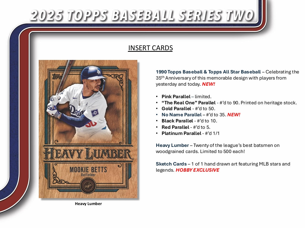 Topps 2025 Series 2 Baseball Hobby Box - Collectible Trading Cards