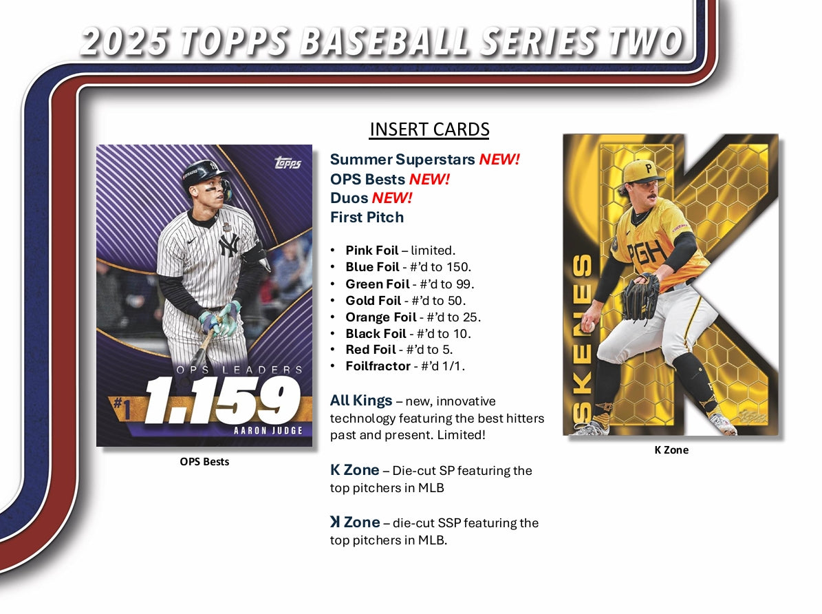 Topps 2025 Series 2 Baseball Hobby Box - Collectible Trading Cards