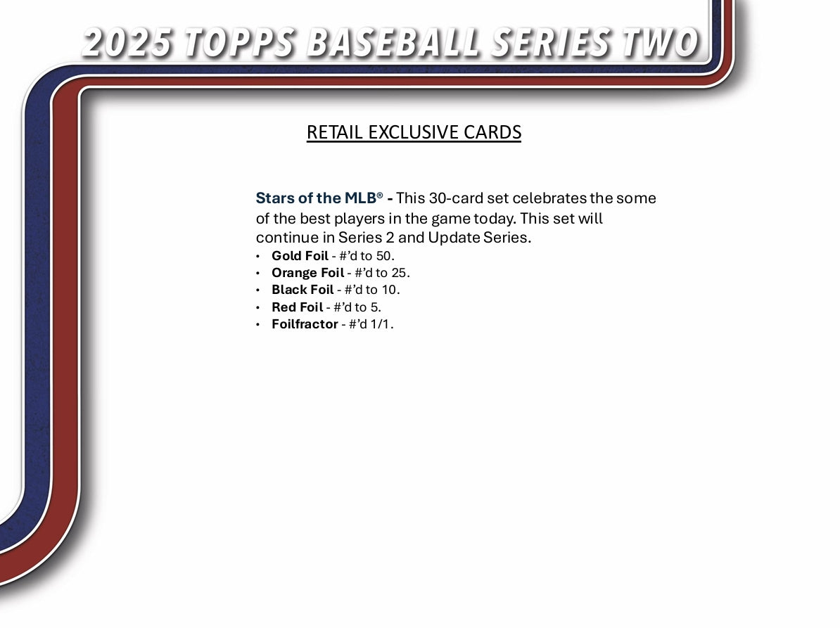 Topps 2025 Series 2 Baseball Value Box