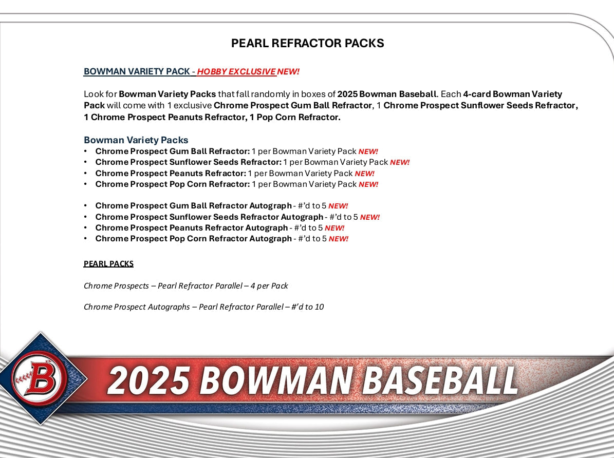 Bowman 2025 Baseball Hobby Box