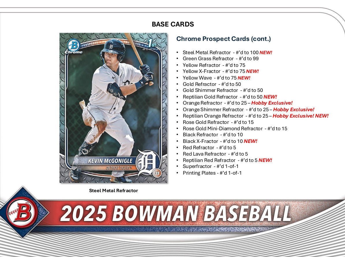 Bowman 2025 Baseball Hobby Box