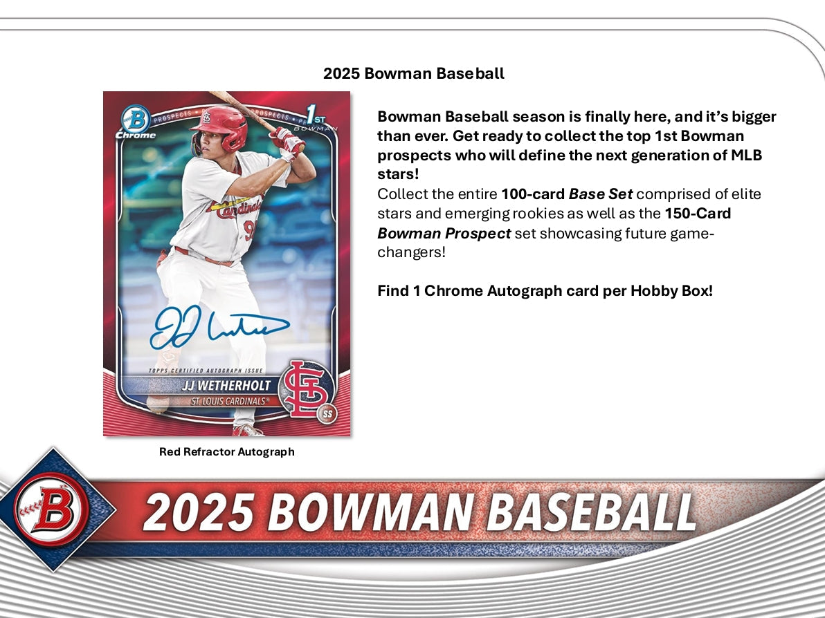 Bowman 2025 Baseball Hobby Box