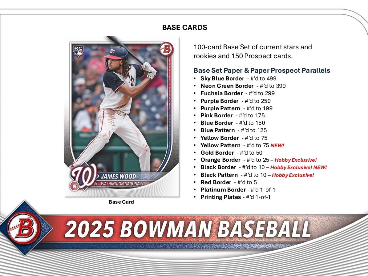 Bowman 2025 Baseball Hobby Box