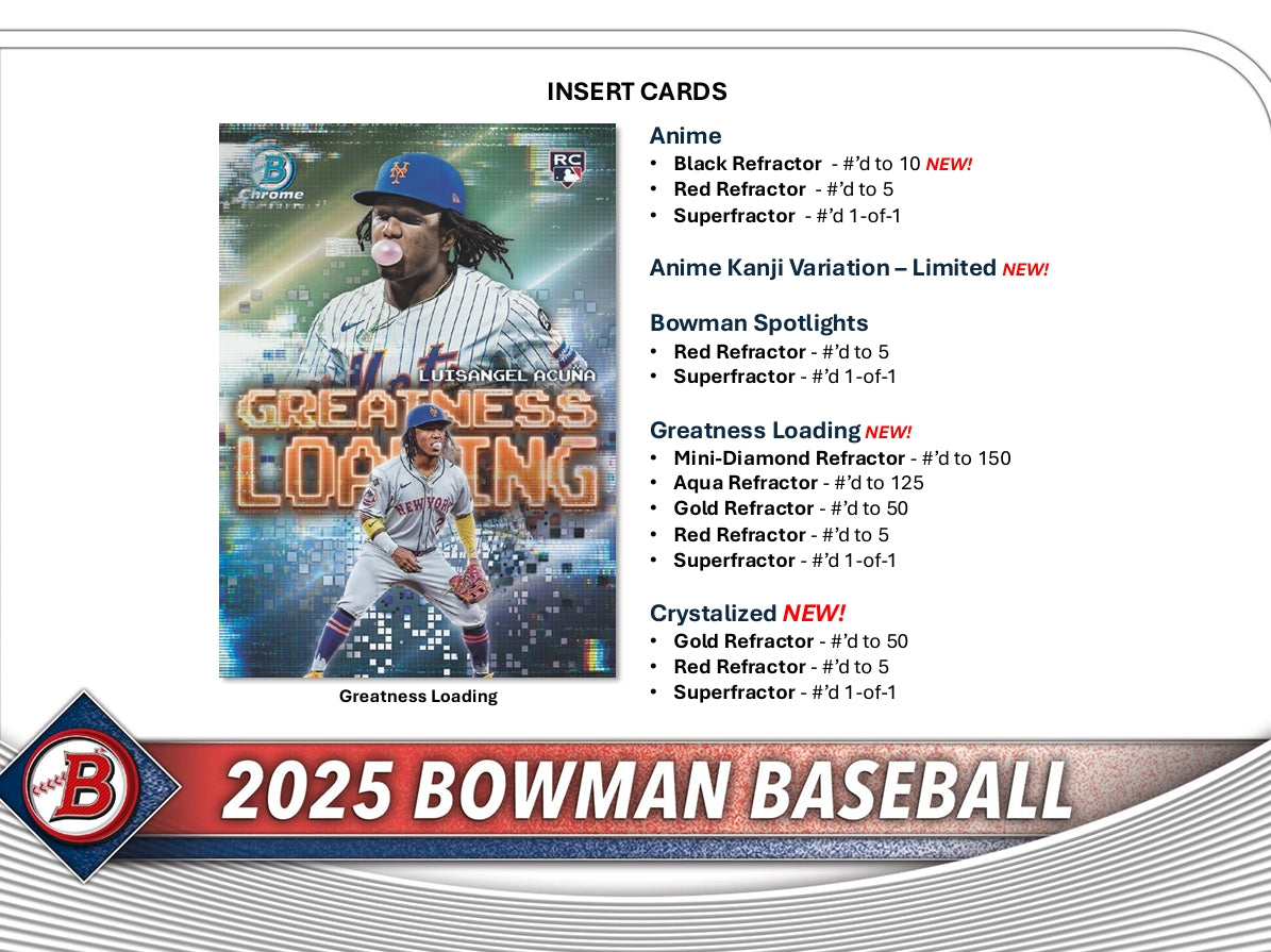 Bowman 2025 Baseball Jumbo Box