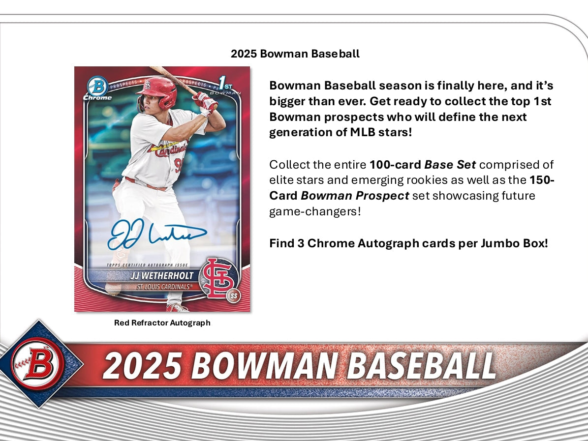Bowman 2025 Baseball Jumbo Box