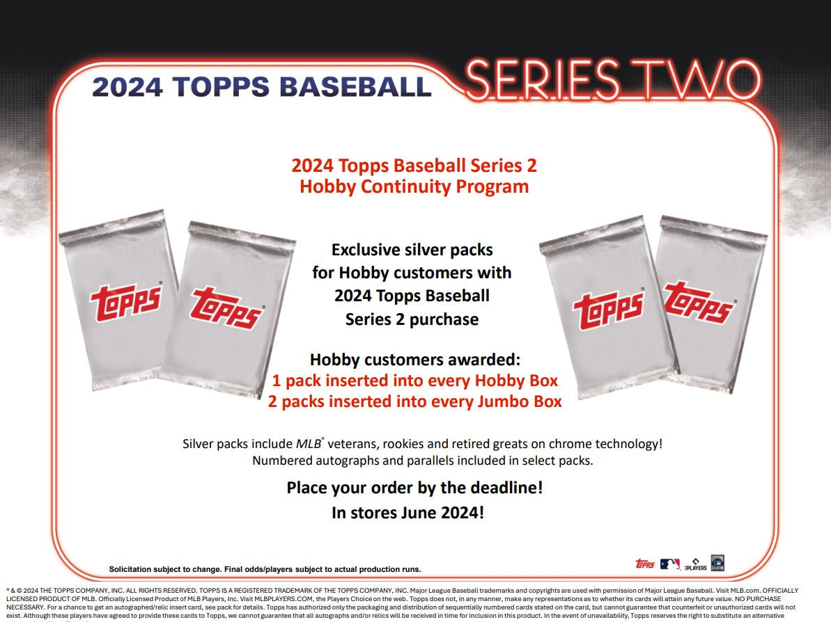 Topps 2024 Series 2 Baseball HTA Jumbo Box