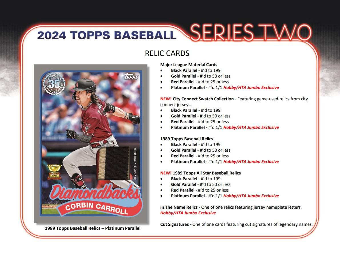 Topps 2024 Series 2 Baseball HTA Jumbo Box