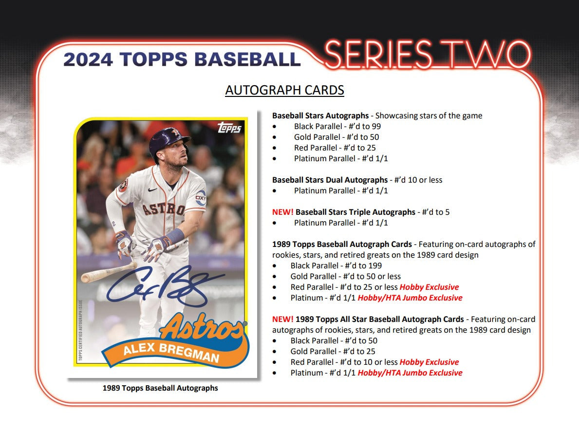 Topps 2024 Series 2 Baseball HTA Jumbo Box
