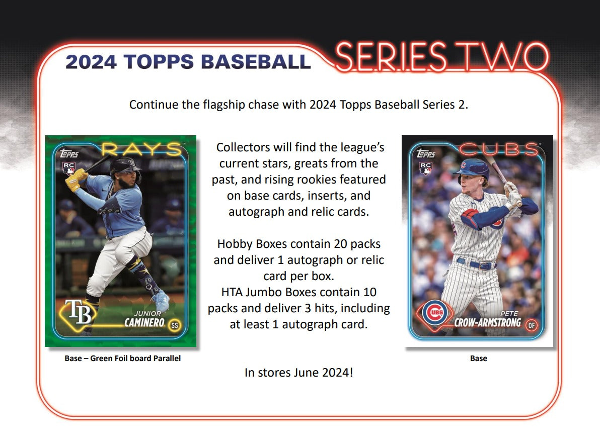 Topps 2024 Series 2 Baseball HTA Jumbo Box