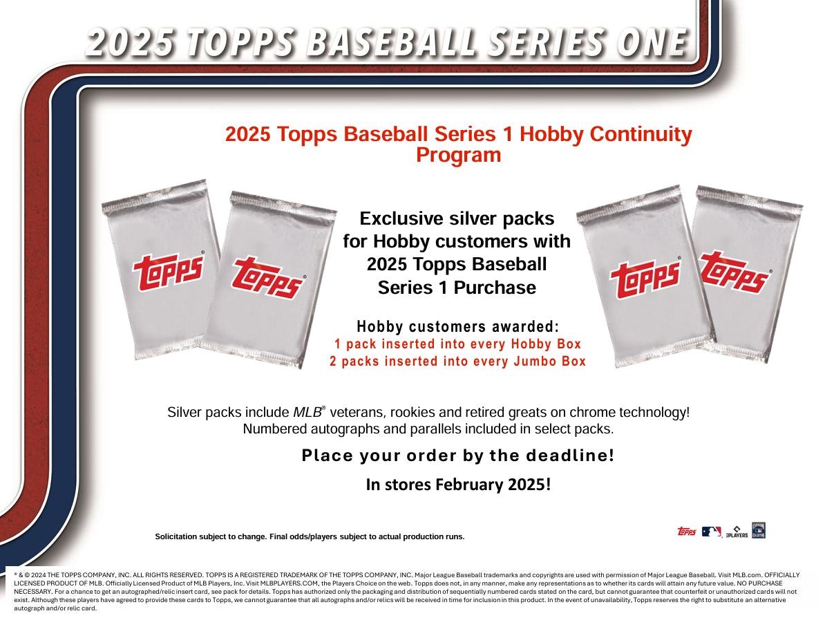 Topps 2025 Series 1 Baseball Hobby Box