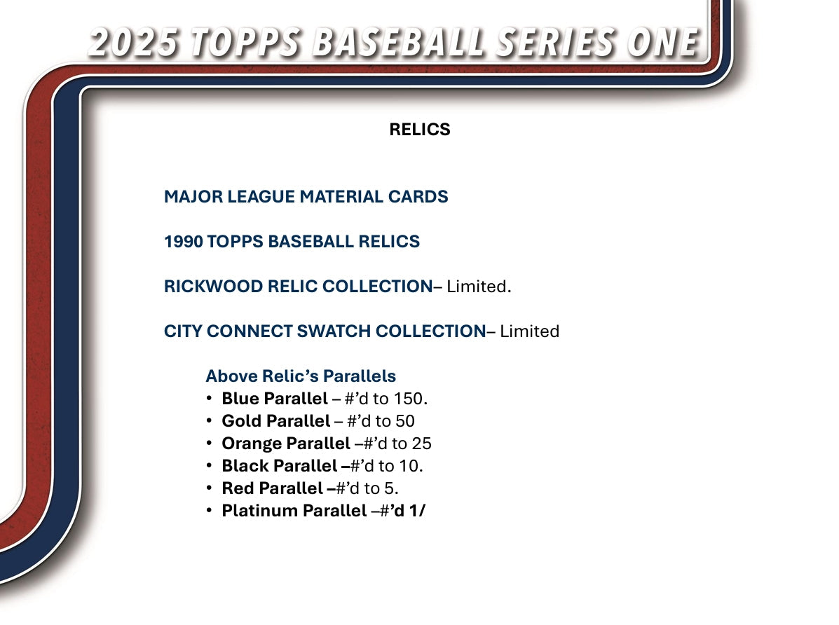 Topps 2025 Series 1 Baseball Hobby Box