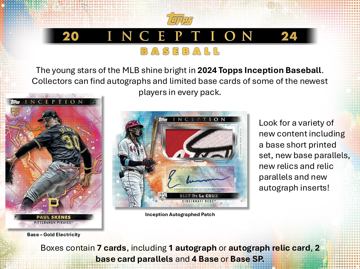 Topps 2024 Inception Baseball Hobby Box
