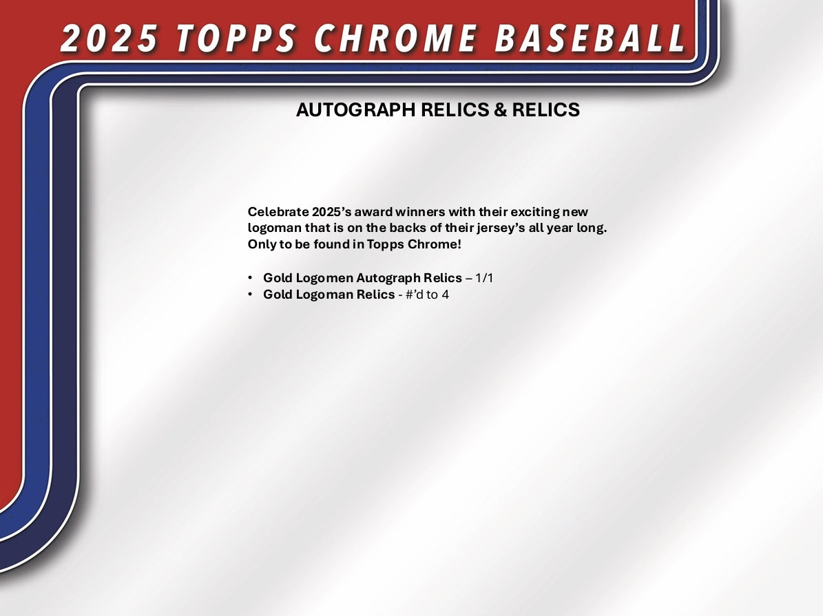 Topps Chrome Baseball 2025 Jumbo Box