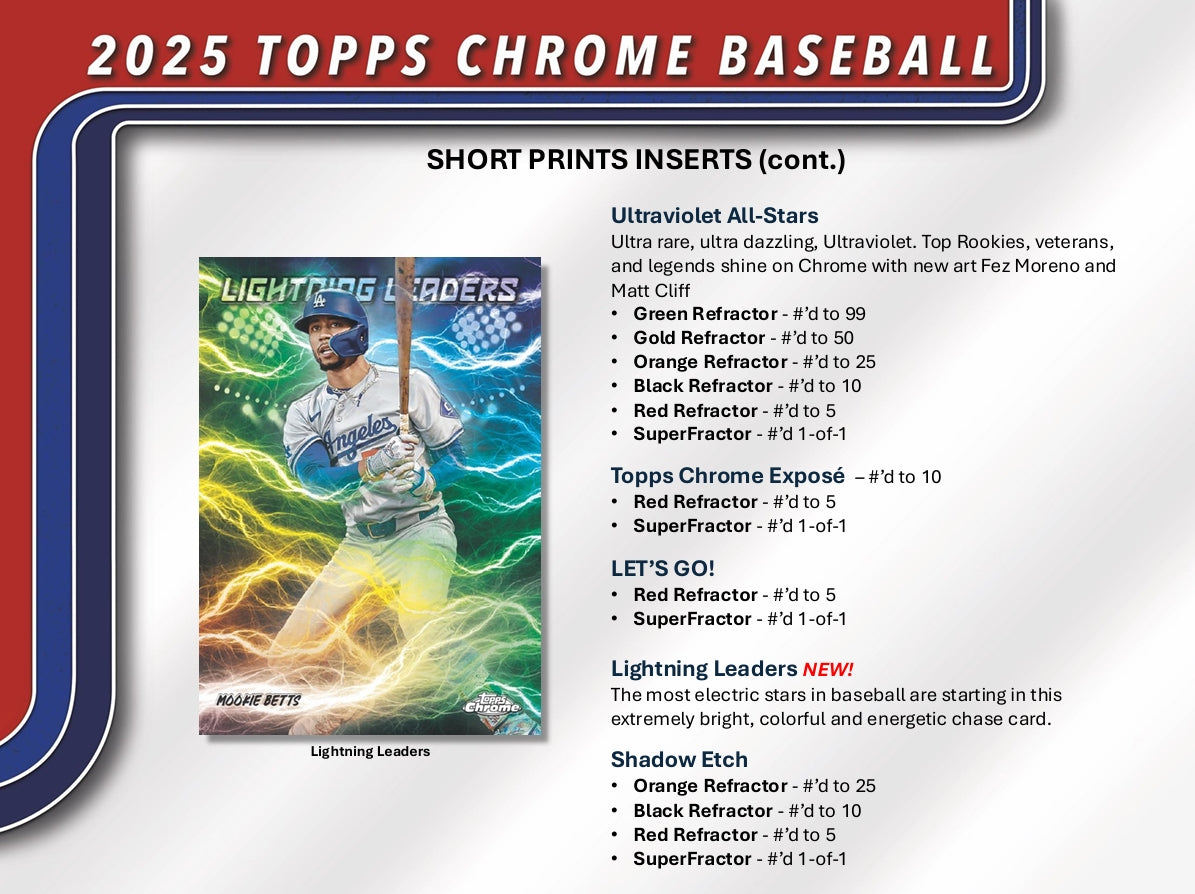 Topps Chrome 2025 Baseball Hobby Box - Collectible Cards Booster Pack