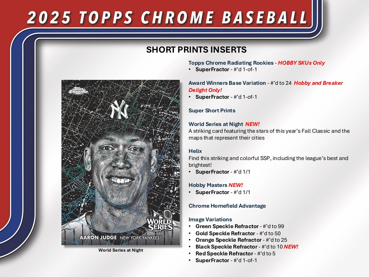 Topps Chrome Baseball 2025 Jumbo Box