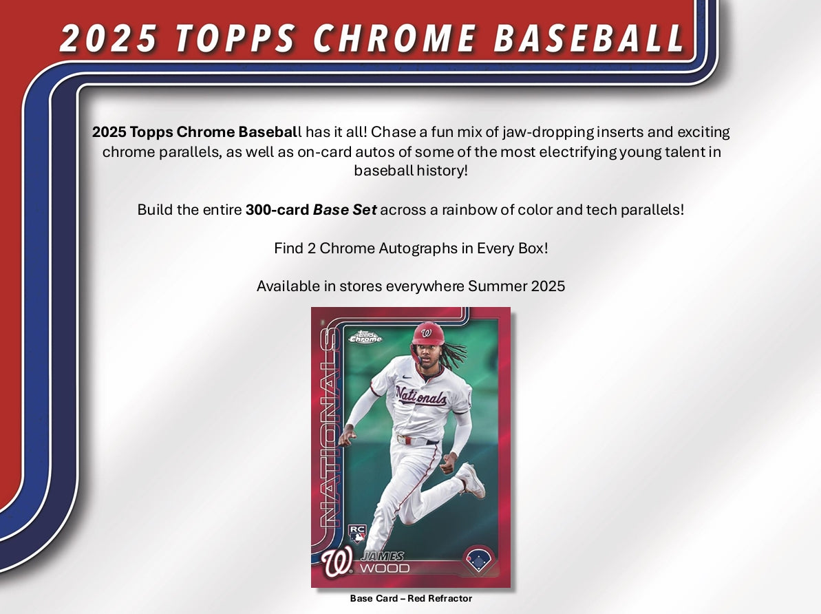 Topps Chrome Baseball 2025 Jumbo Box