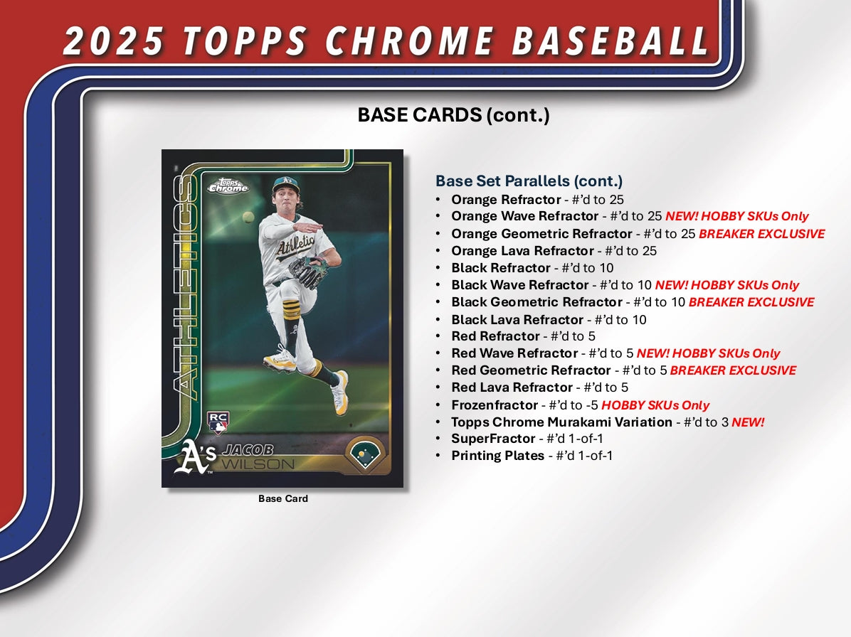 Topps Chrome Baseball 2025 Jumbo Box