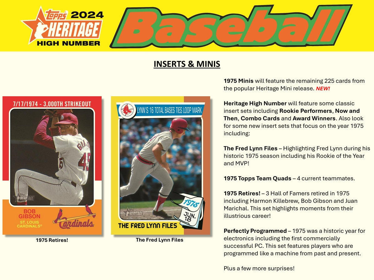Topps Heritage High Number Baseball Hobby Box - 2024 Edition