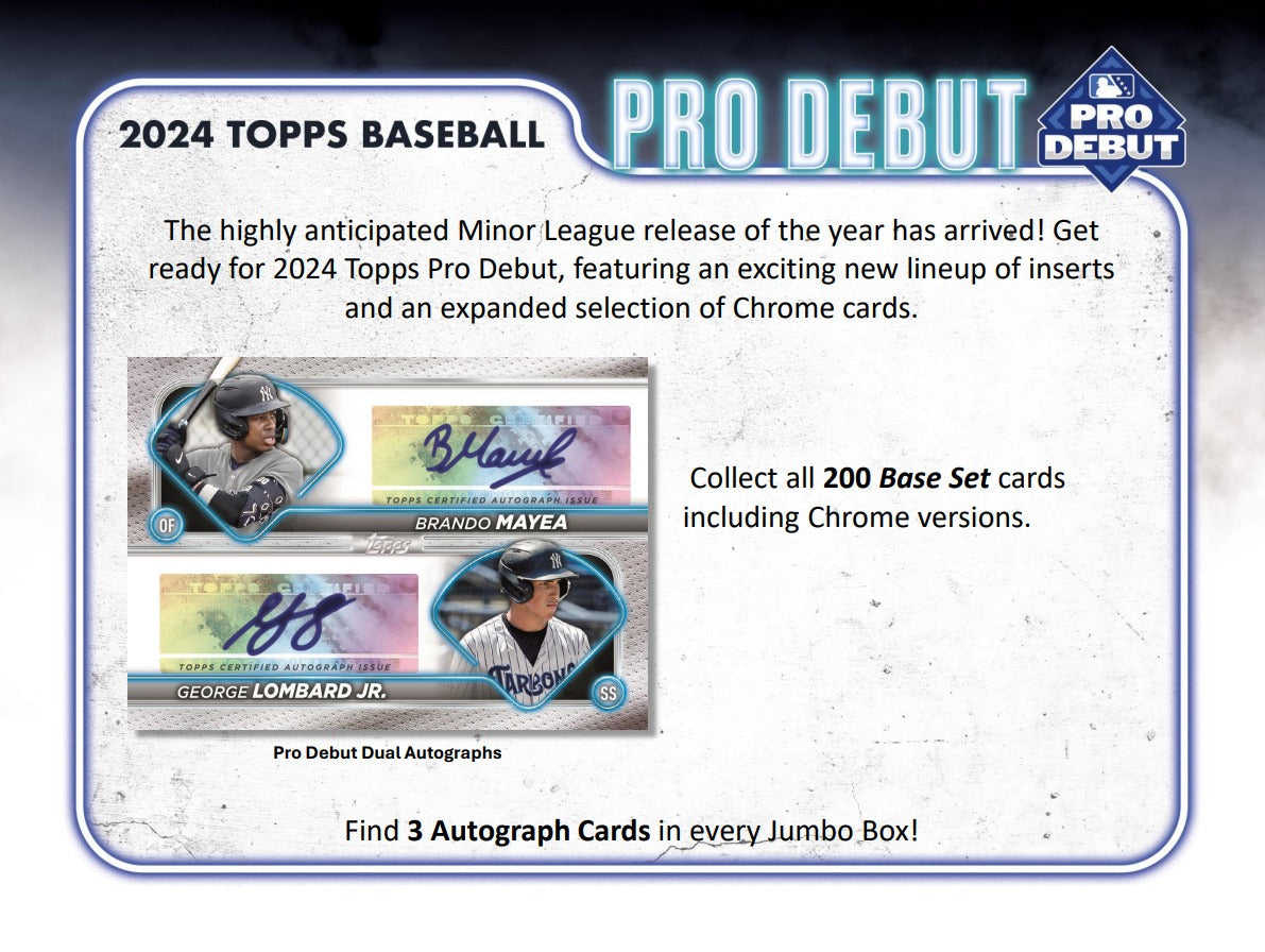 Topps 2024 Pro Debut Baseball Jumbo Box