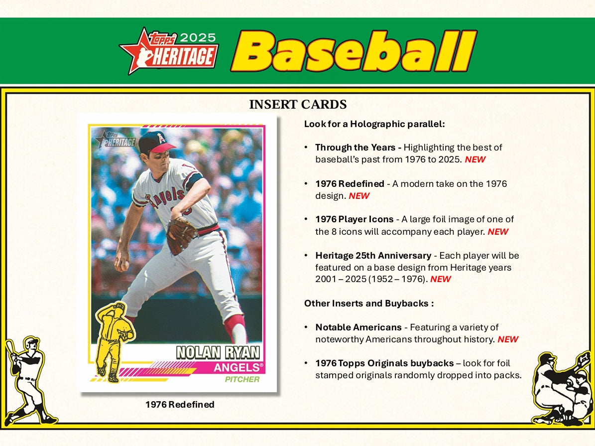 Topps Heritage 2025 Baseball Value Box - Trading Cards Booster Pack