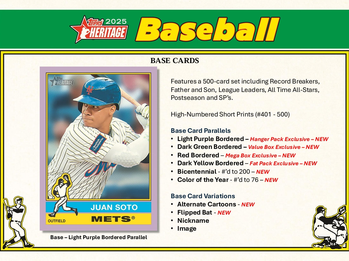 Topps Heritage 2025 Baseball Value Box - Trading Cards Booster Pack