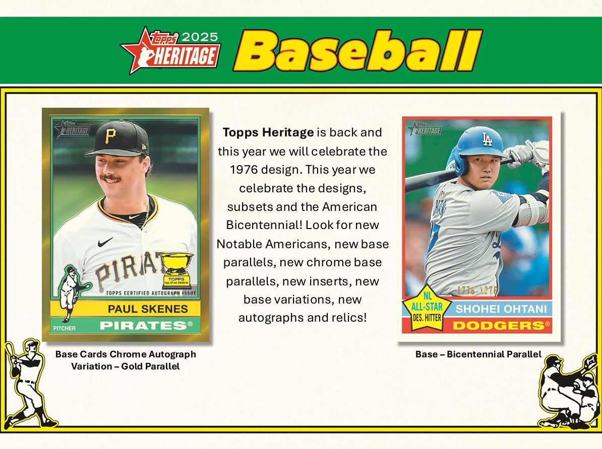 Topps Heritage 2025 Baseball Value Box - Trading Cards Booster Pack