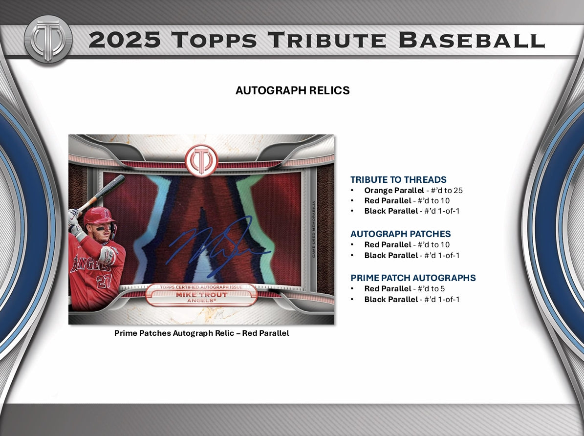 Topps Tribute 2025 Baseball Hobby Box