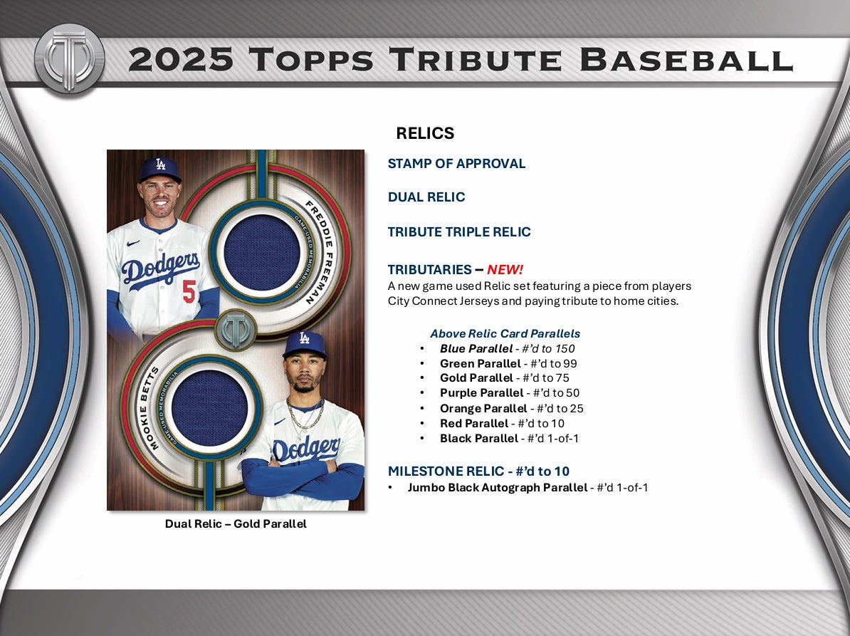 Topps Tribute 2025 Baseball Hobby Box