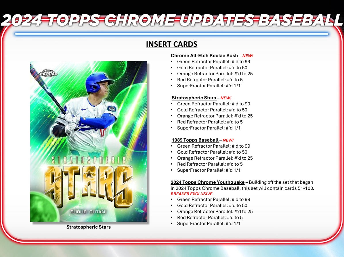 Topps Chrome Update Baseball Hobby Box - 2024 Release