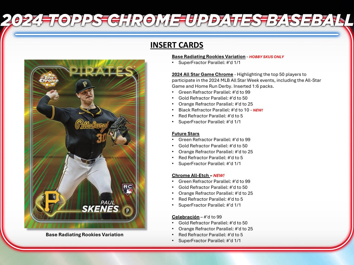 Topps Chrome Update Baseball Hobby Box - 2024 Release
