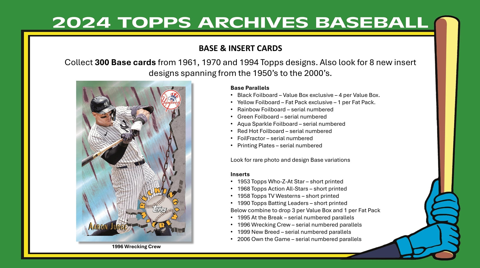 Topps Archives 2024 Baseball Value Box - Trading Cards Booster Pack