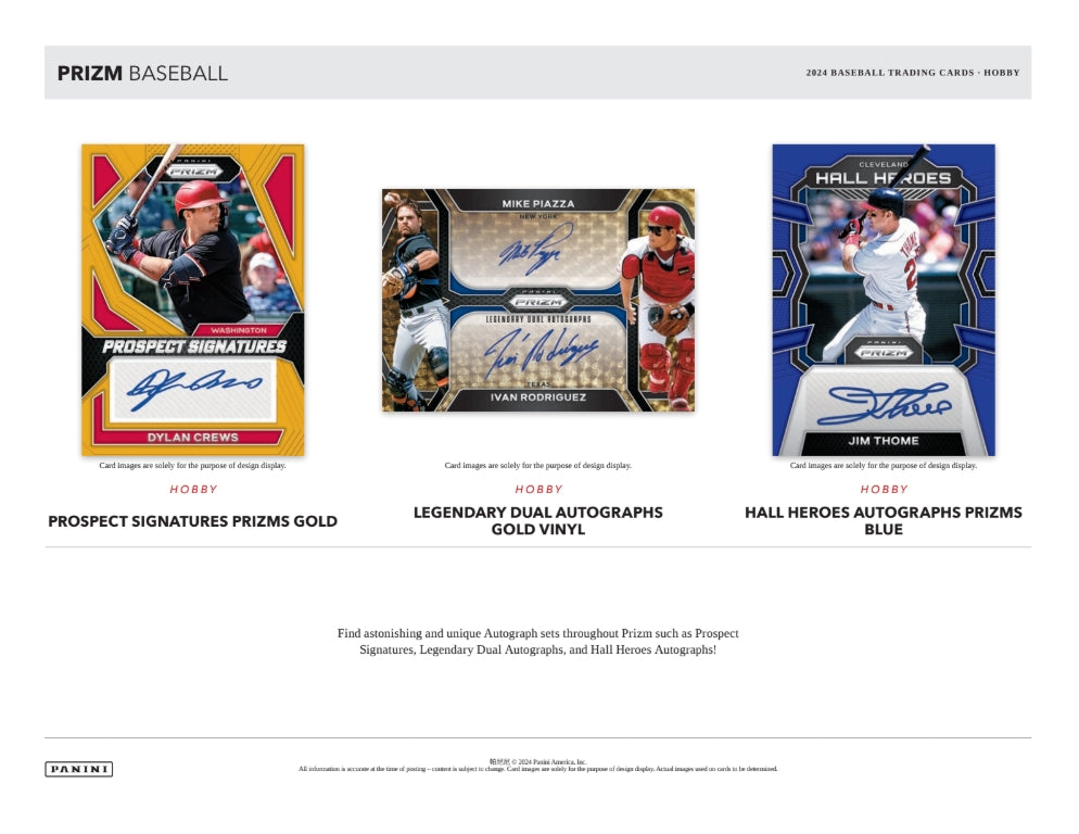 Panini Prizm Baseball Hobby Box - 2024 Release