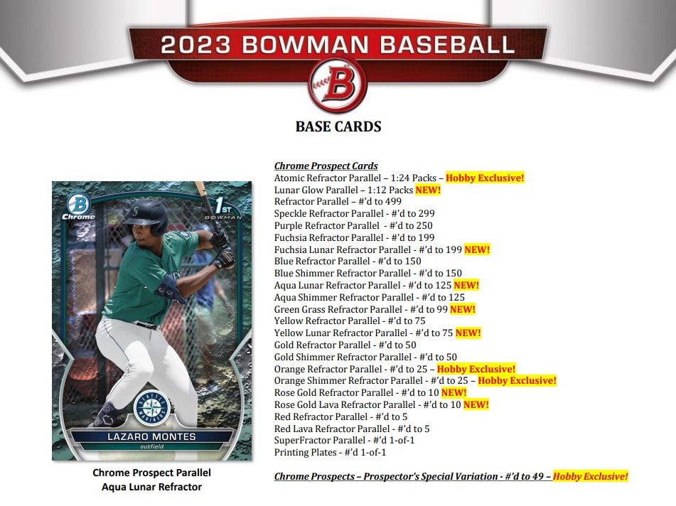 Bowman 2023 Baseball Hobby Box