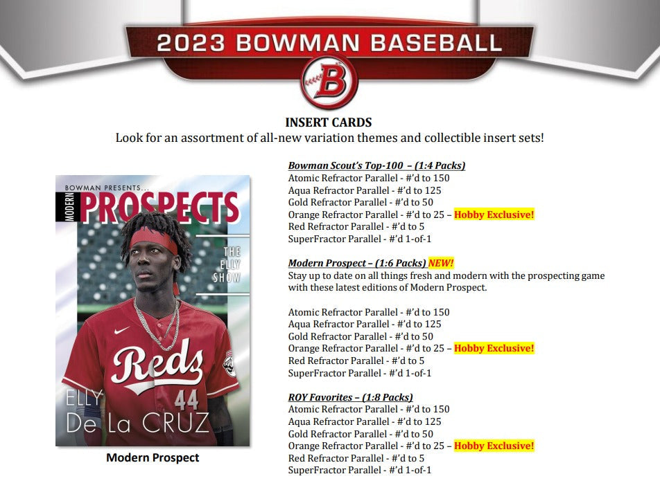 Bowman 2023 Baseball Jumbo Box