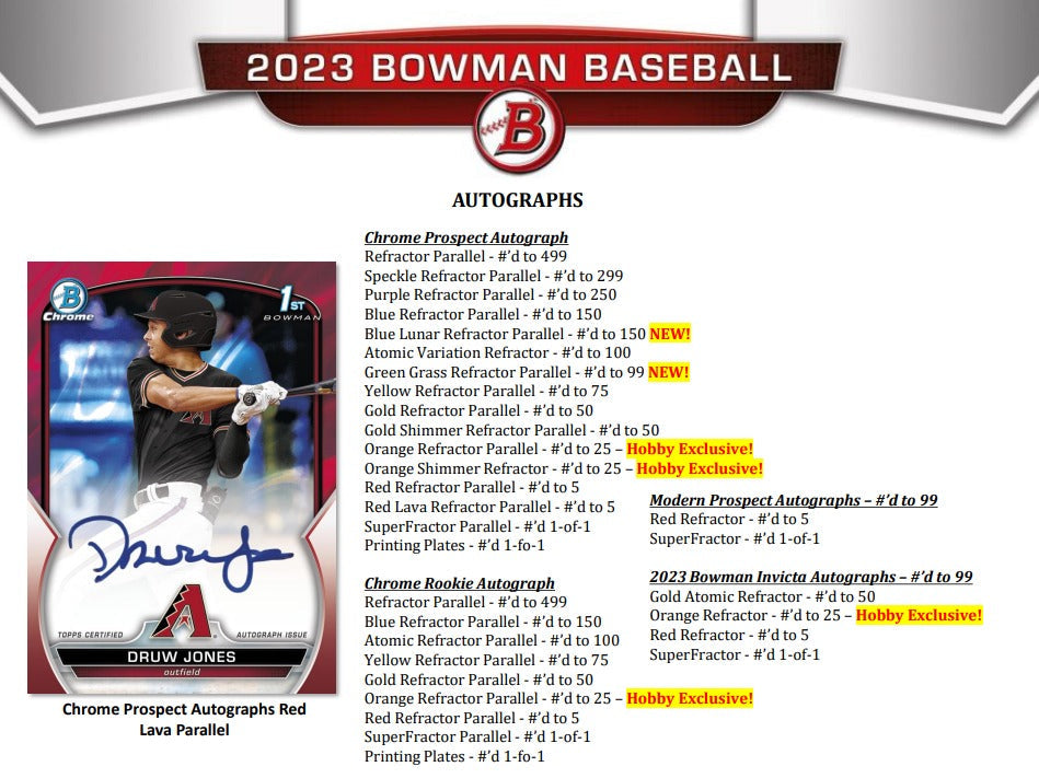 Bowman 2023 Baseball Hobby Box