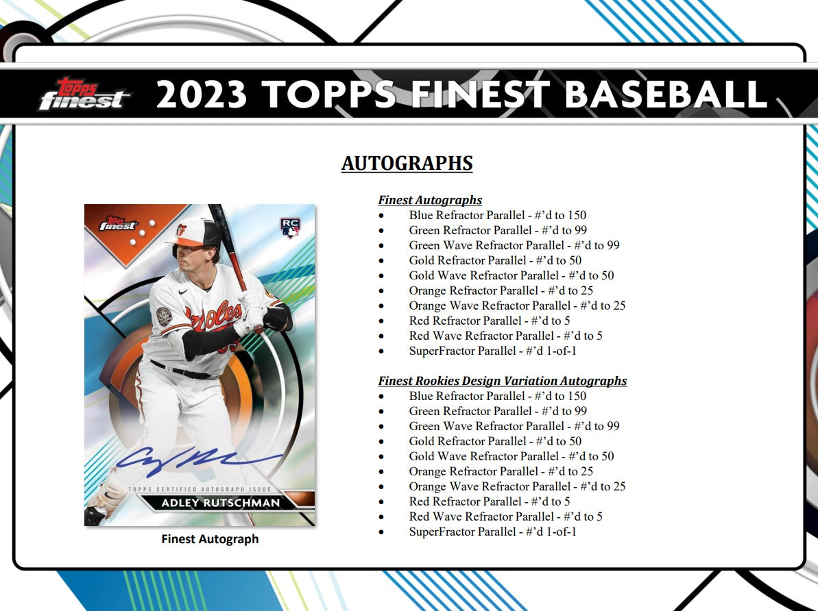 Topps Finest 2023 Baseball Hobby Box