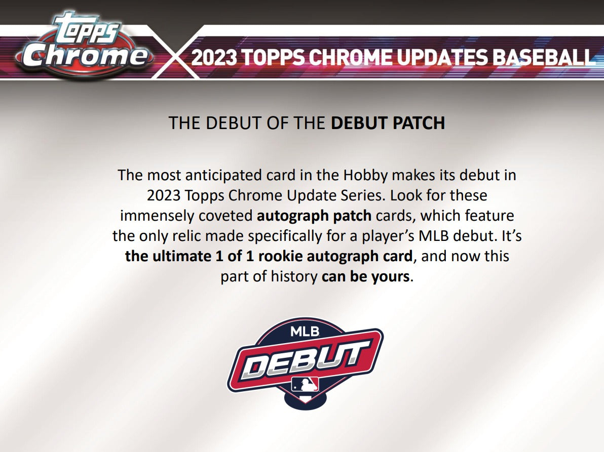 Topps Chrome Update Series Baseball Jumbo Box - 2023 Edition