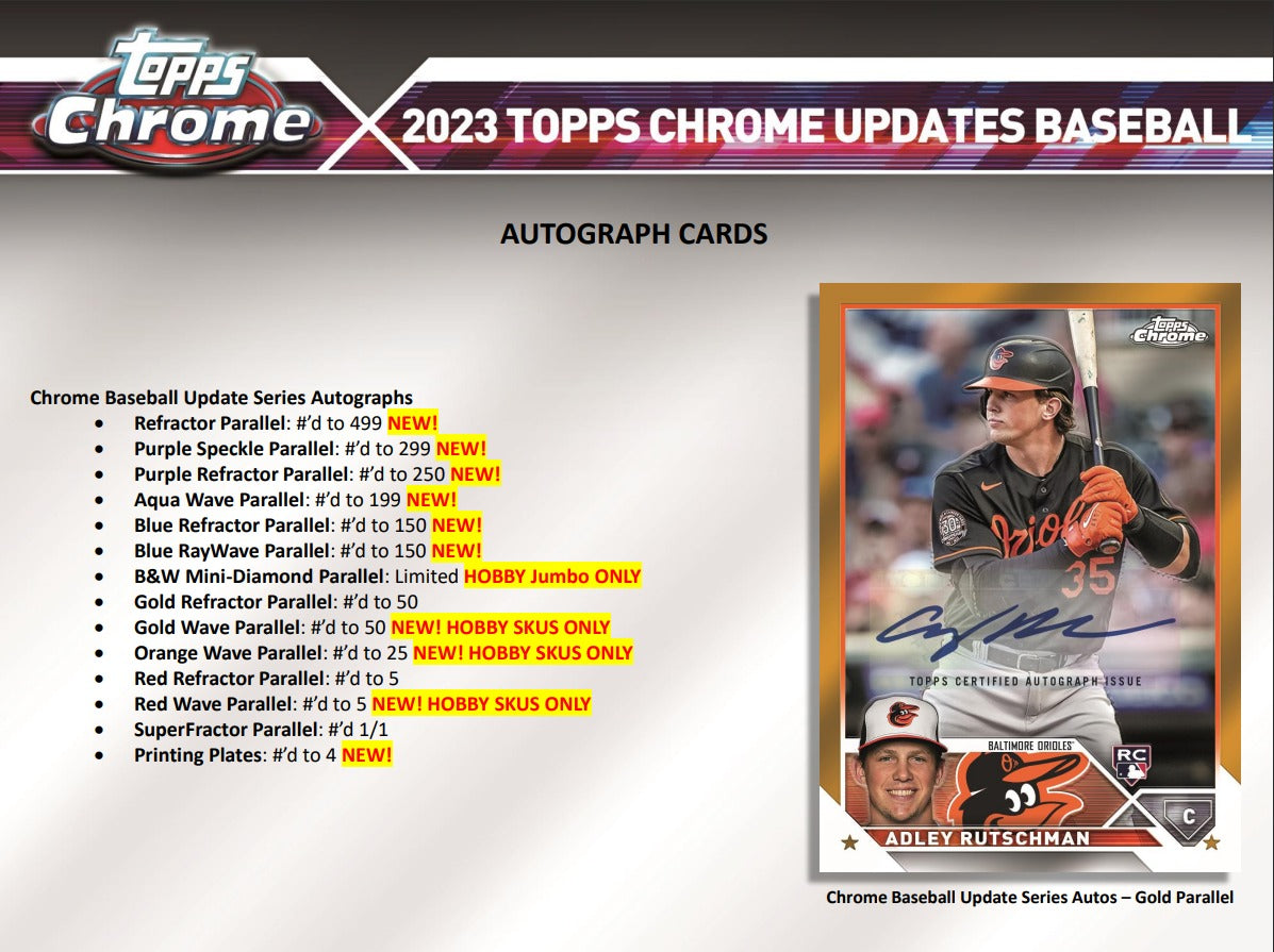 Topps Chrome Update Series Baseball Jumbo Box - 2023 Edition