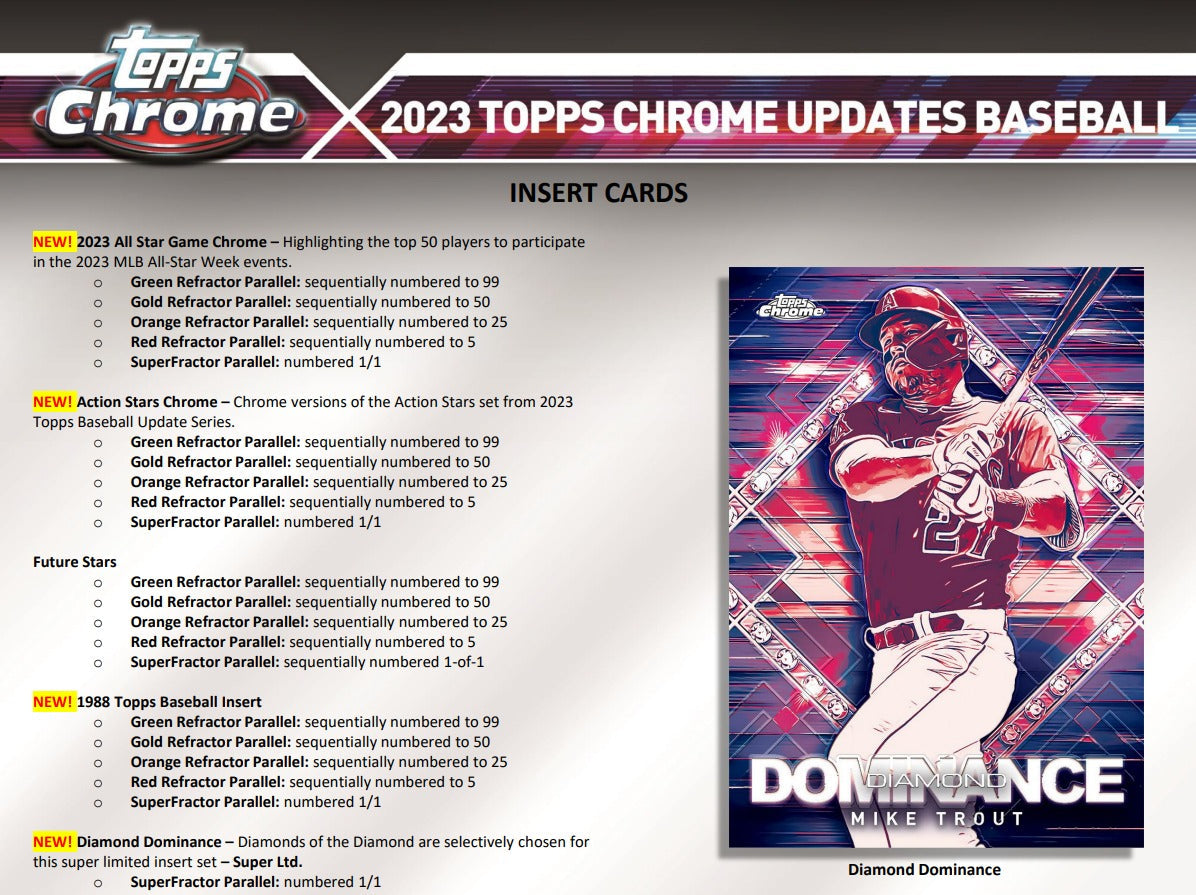 Topps Chrome Update Series Baseball Jumbo Box - 2023 Edition