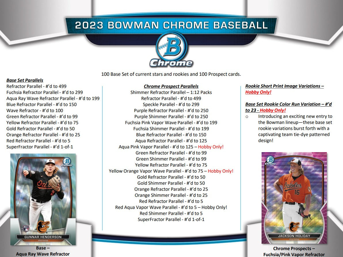 Bowman Chrome 2023 Baseball Hobby Box