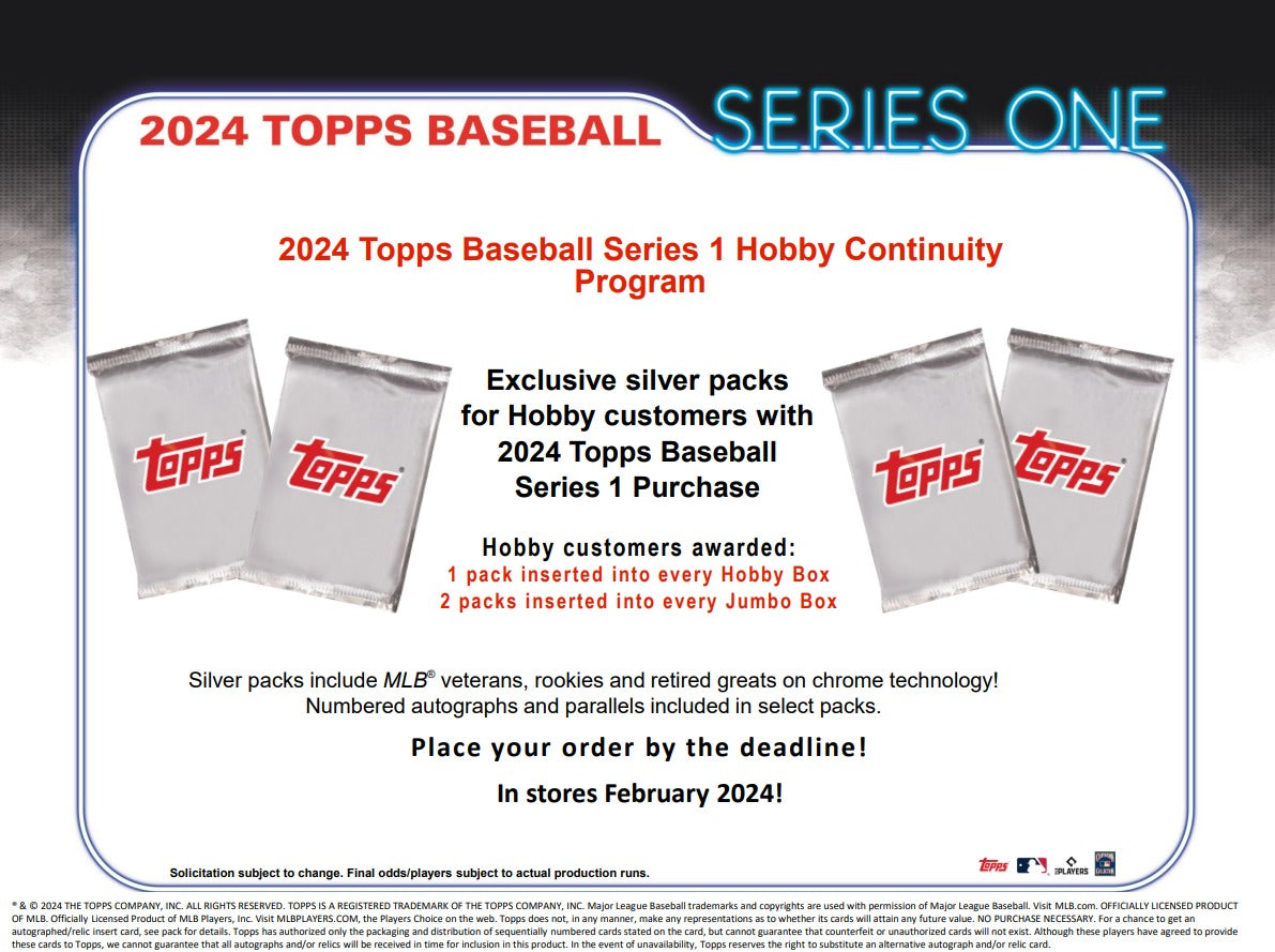 Topps 2024 Series 1 Baseball Hobby Box