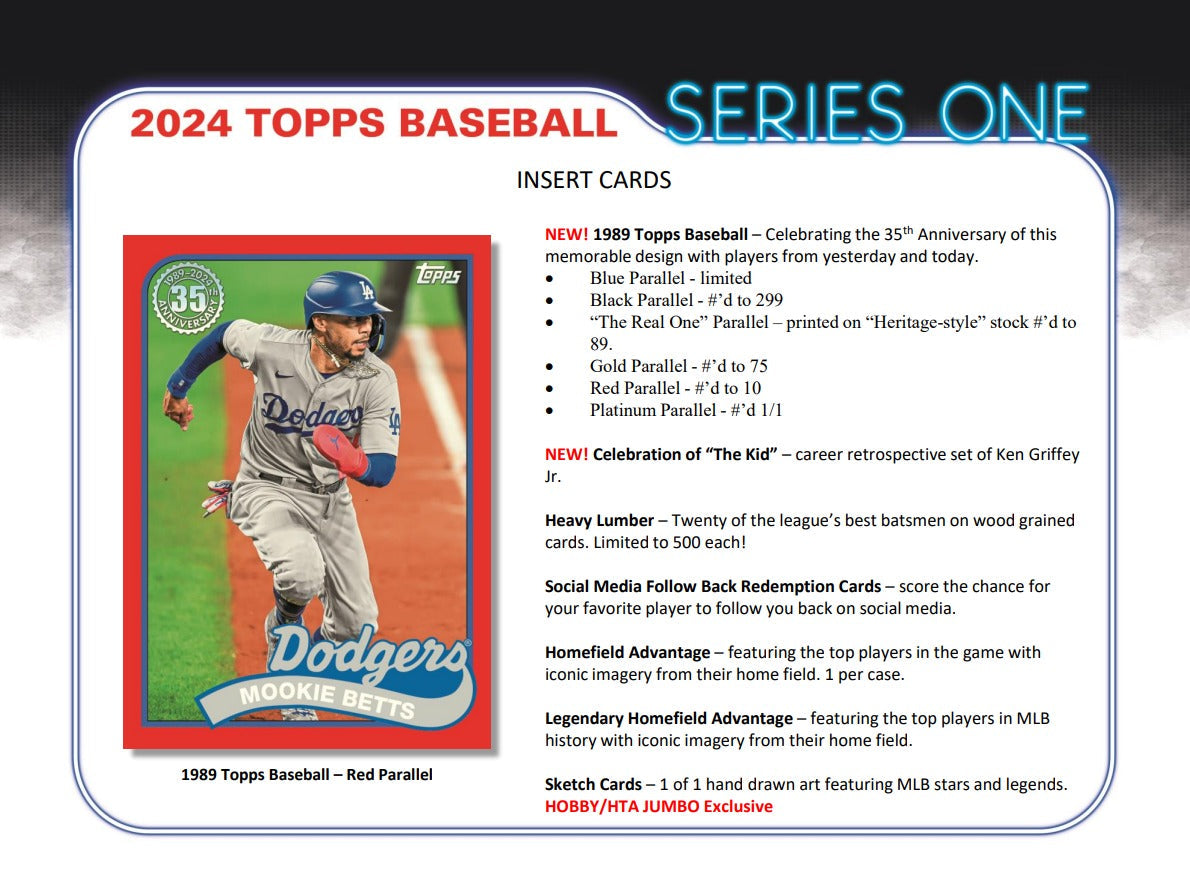 Topps 2024 Series 1 Baseball HTA Jumbo Box